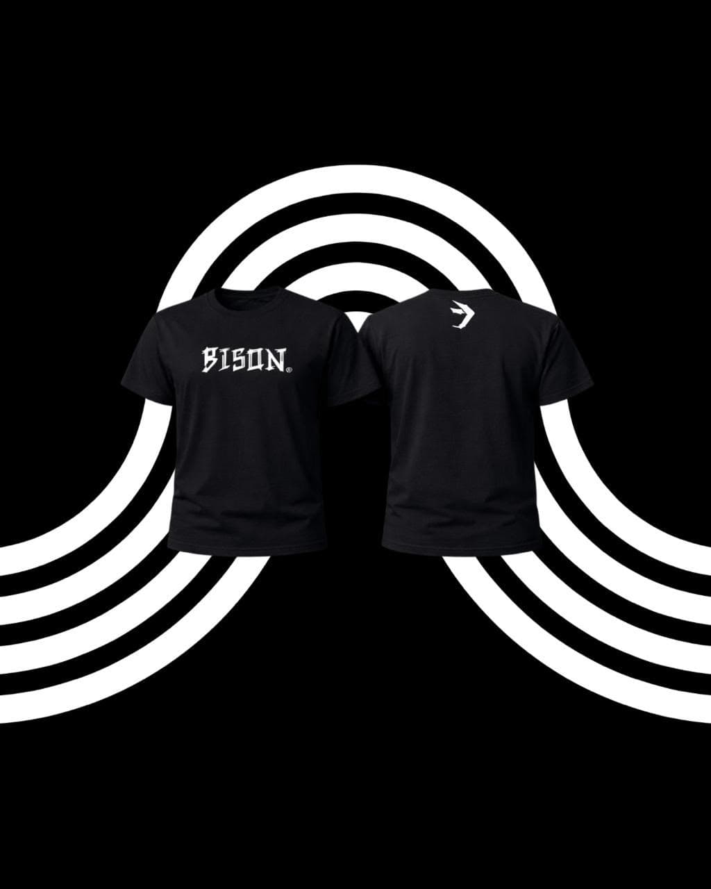 BISON ORIGIN, Noir, face et dos